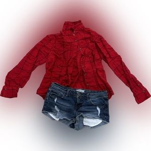 Flannel & Jean Shorts